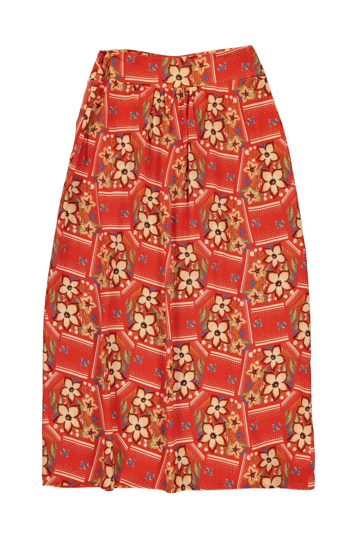 2. Long skirt | Red w_ floral print_sisters department_2